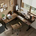 63in L-Shaped Desk with Drawer: view 2