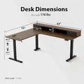 63in L-Shaped Desk with Drawer: view 3