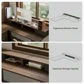 63in L-Shaped Desk with Drawer: view 5