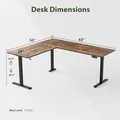 63x55 L-Shaped Desk: view 3