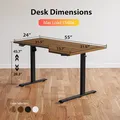 55x32 L-Shaped Desk (Dark Walnut): view 3
