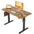 Agilestic 40 x 24 inch rustic brown electric standing desk