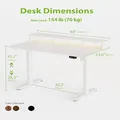 48x24 Desk with Shelf and LED: view 3