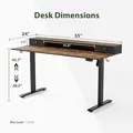 55x24 Desk with Drawers: view 3