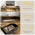 55x24 Desk with Drawers: view 5