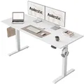 Agilestic 55 x 24 inch white electric standing desk