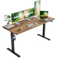Agilestic 63 inch rustic brown electric standing desk